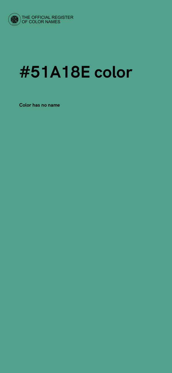 #51A18E color image