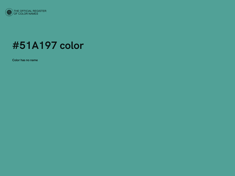 #51A197 color image