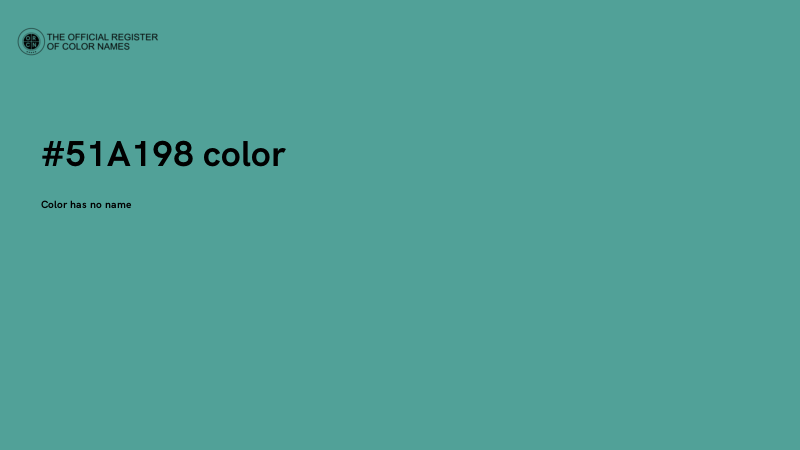 #51A198 color image
