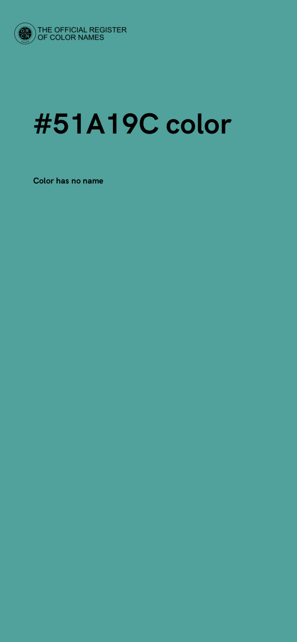 #51A19C color image