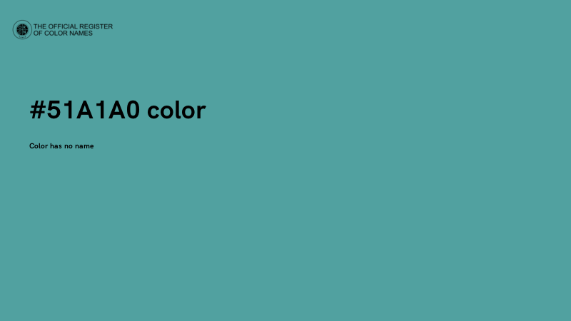 #51A1A0 color image