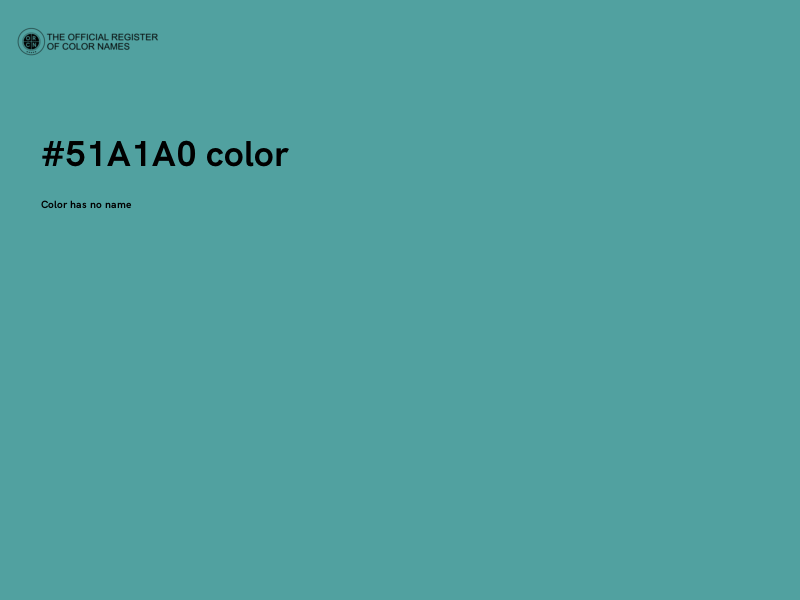 #51A1A0 color image
