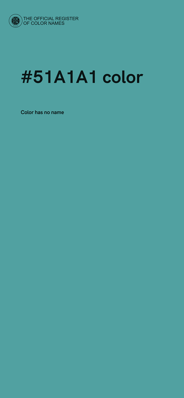 #51A1A1 color image