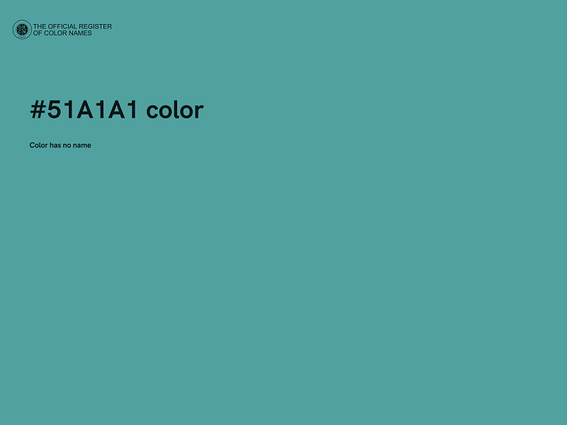 #51A1A1 color image
