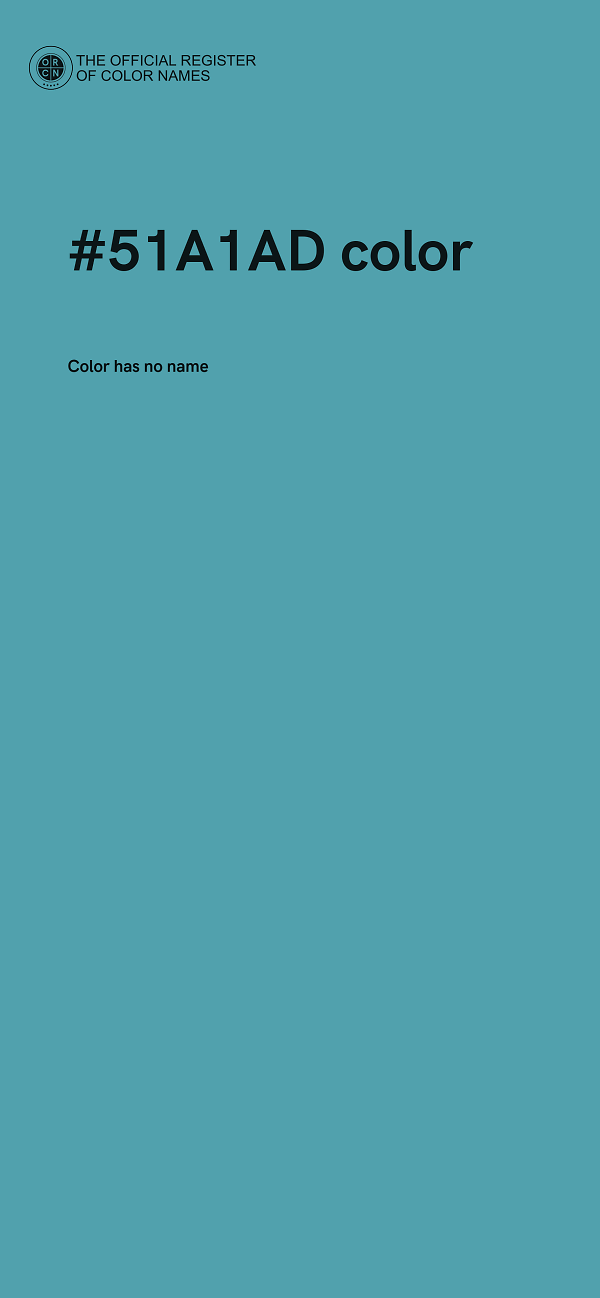 #51A1AD color image