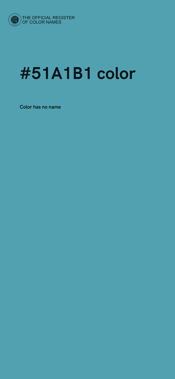 #51A1B1 color image