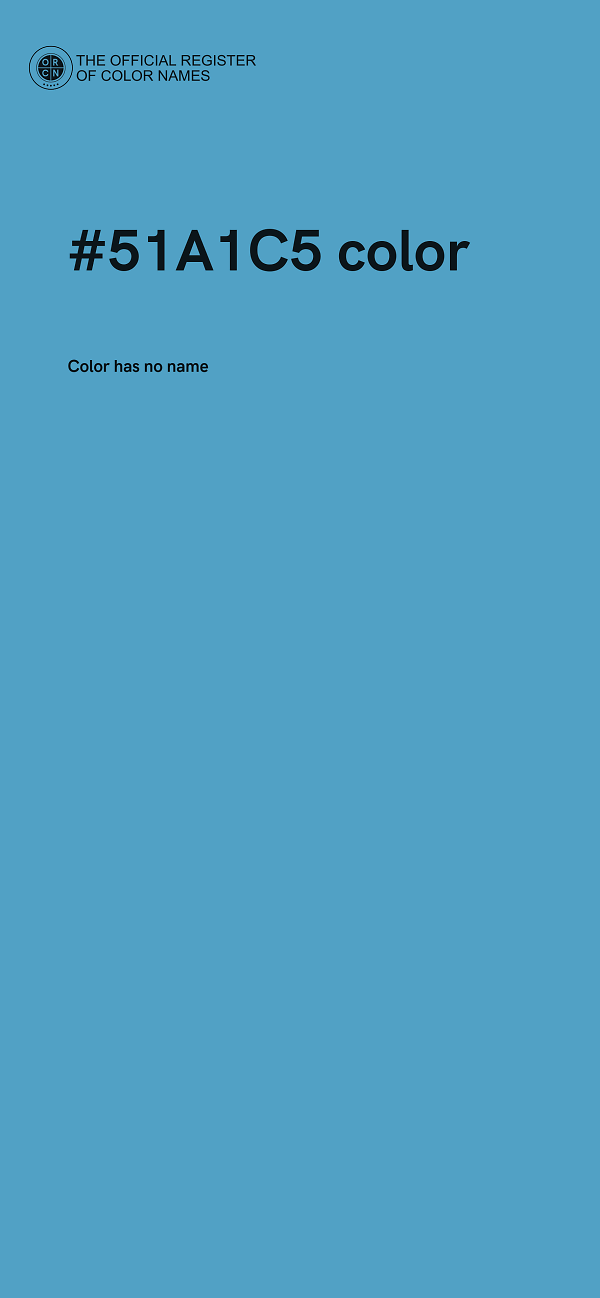 #51A1C5 color image