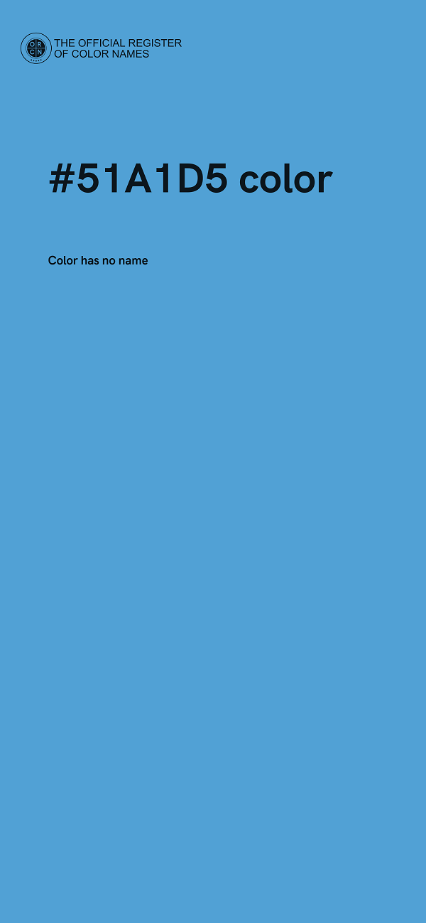 #51A1D5 color image