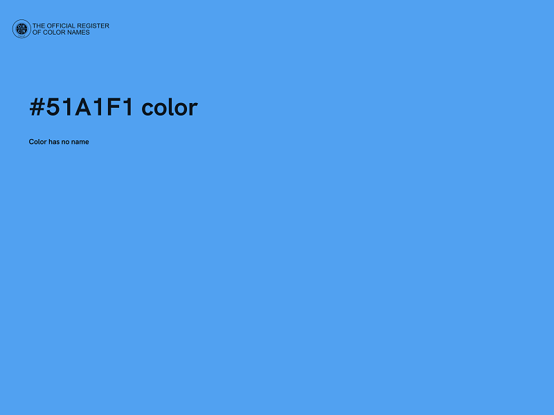 #51A1F1 color image