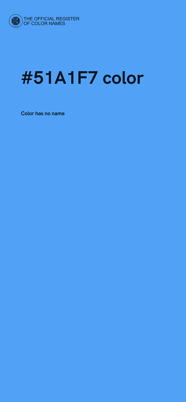#51A1F7 color image