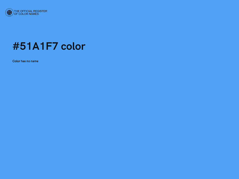 #51A1F7 color image