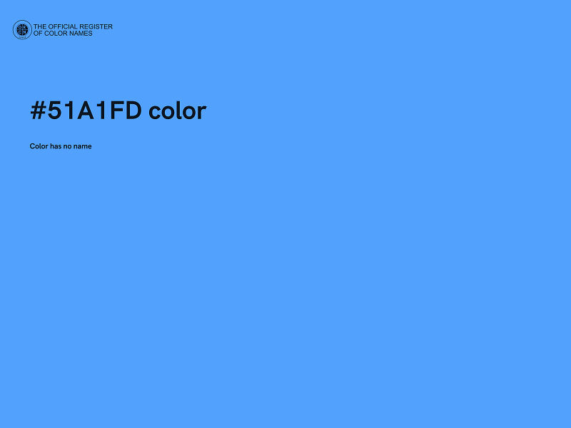 #51A1FD color image