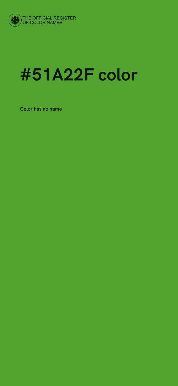 #51A22F color image