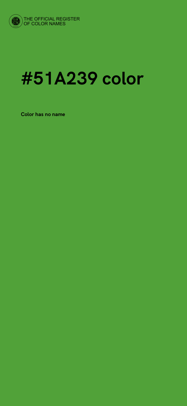 #51A239 color image