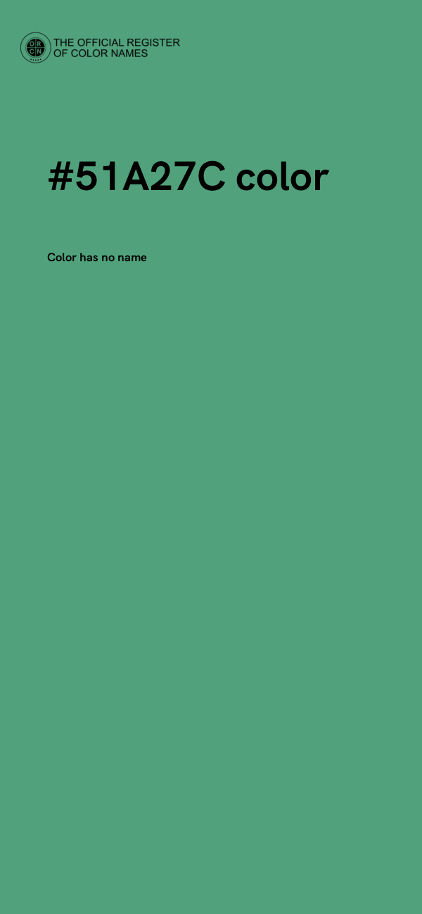 #51A27C color image