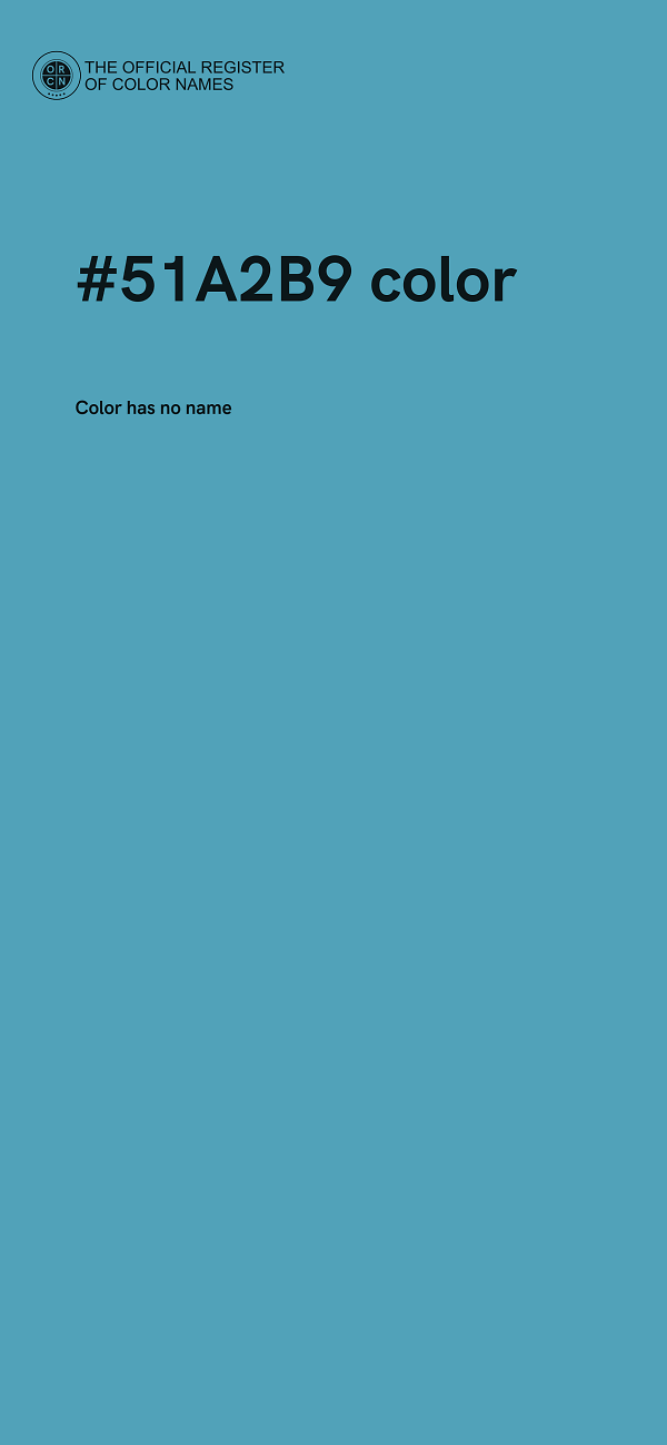 #51A2B9 color image
