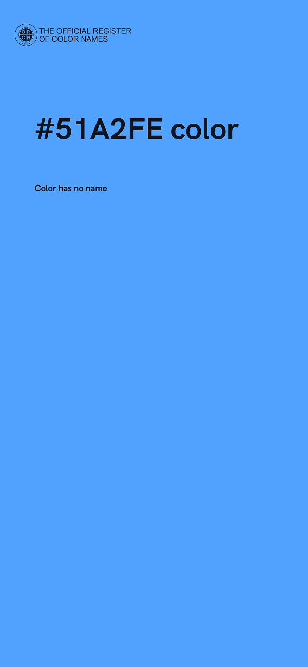 #51A2FE color image