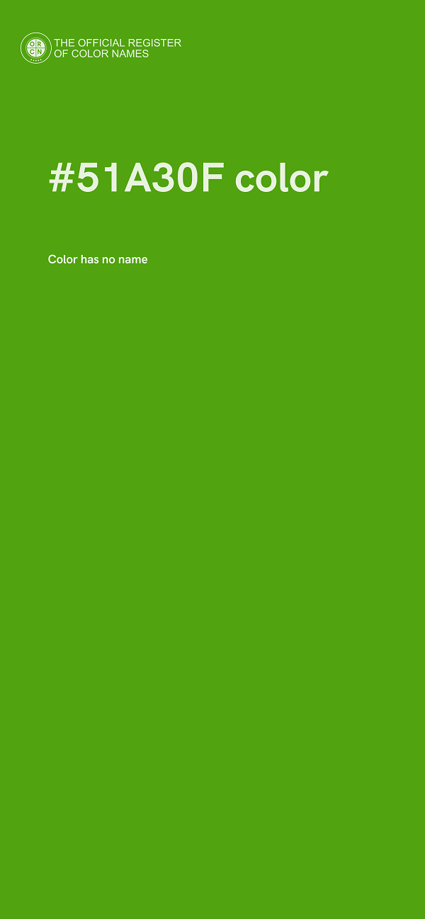 #51A30F color image