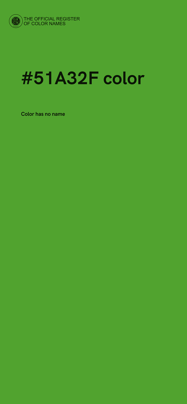 #51A32F color image