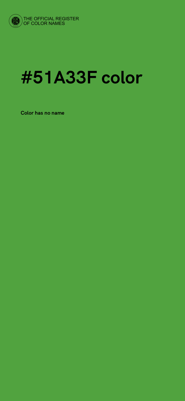 #51A33F color image