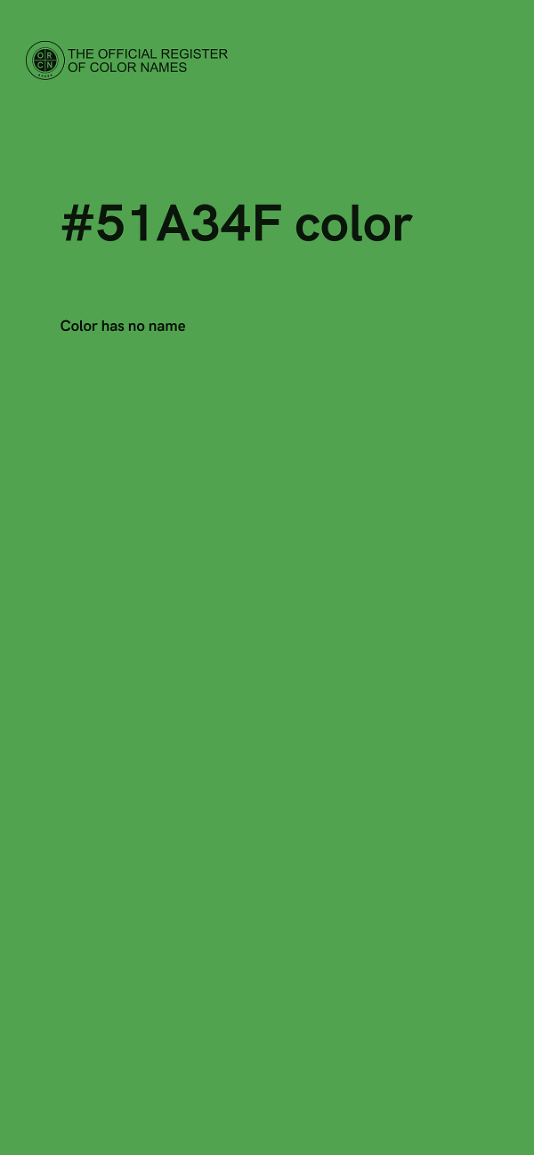 #51A34F color image
