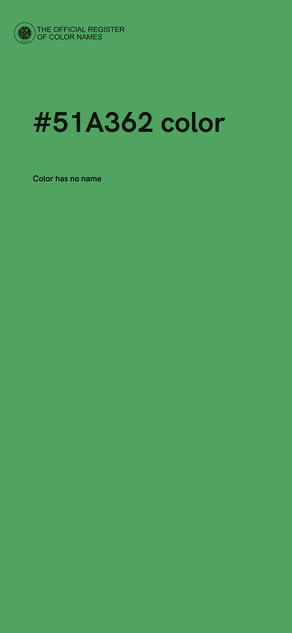 #51A362 color image