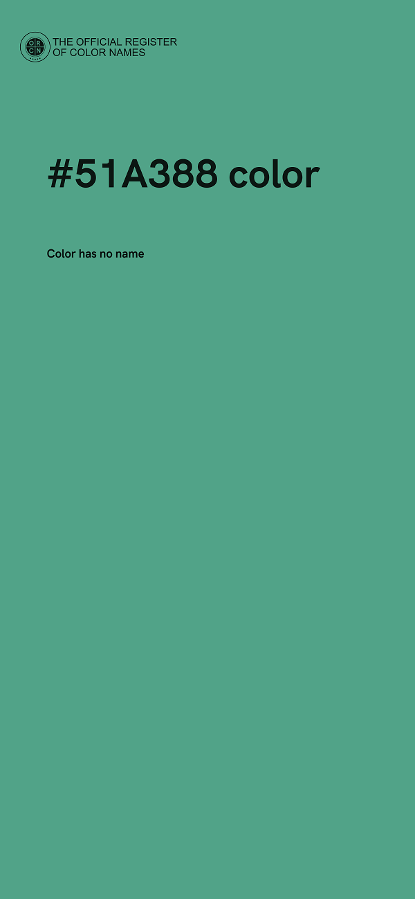 #51A388 color image