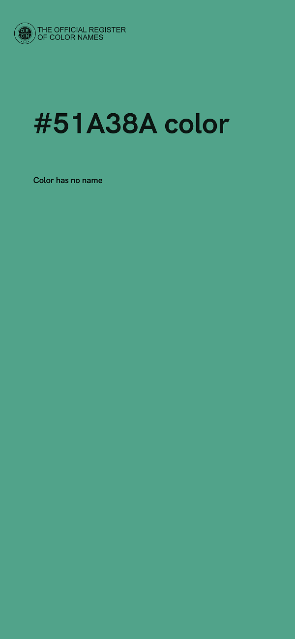 #51A38A color image