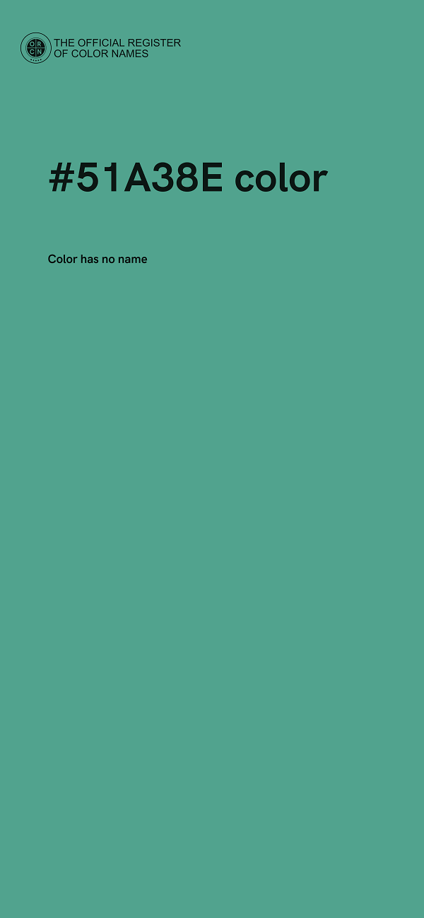 #51A38E color image
