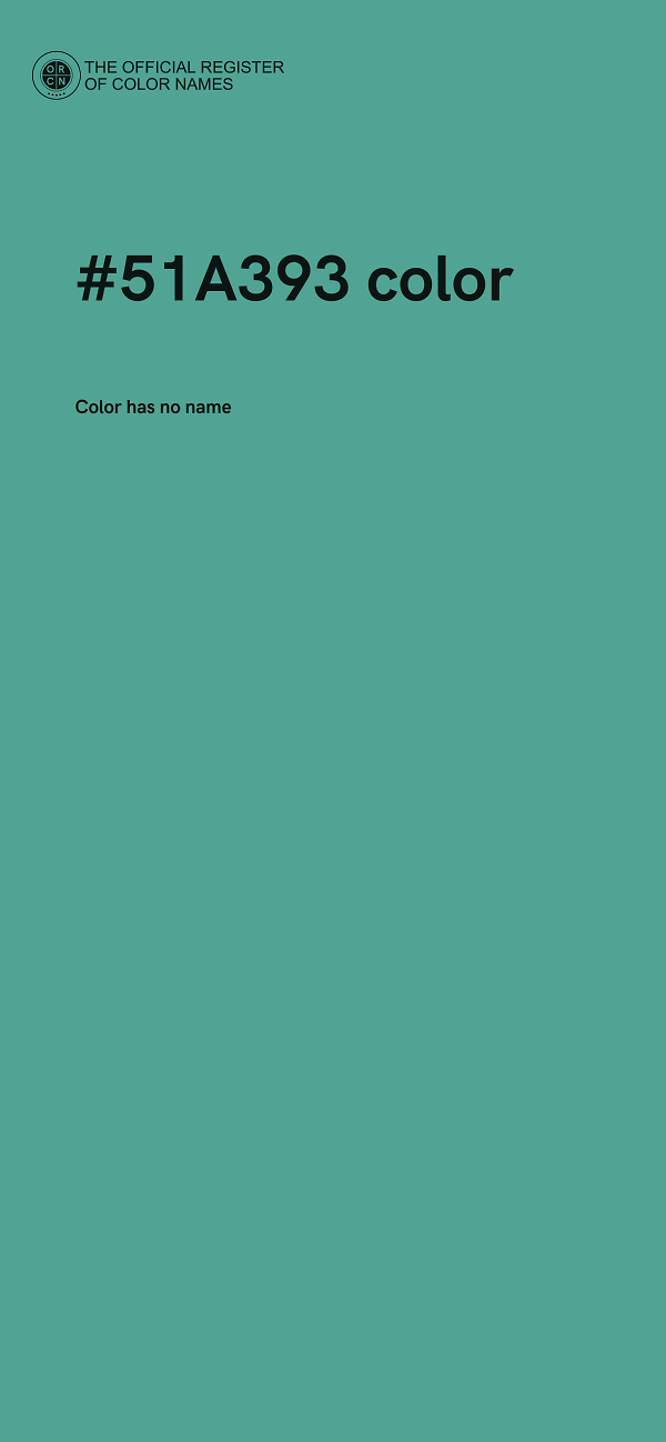 #51A393 color image
