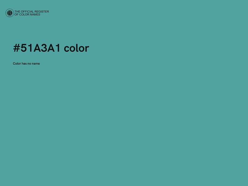 #51A3A1 color image