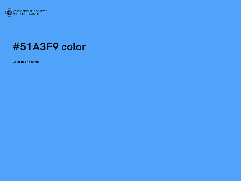 #51A3F9 color image