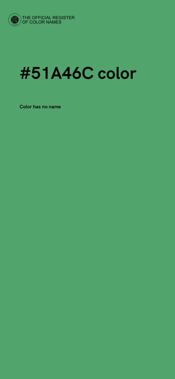 #51A46C color image