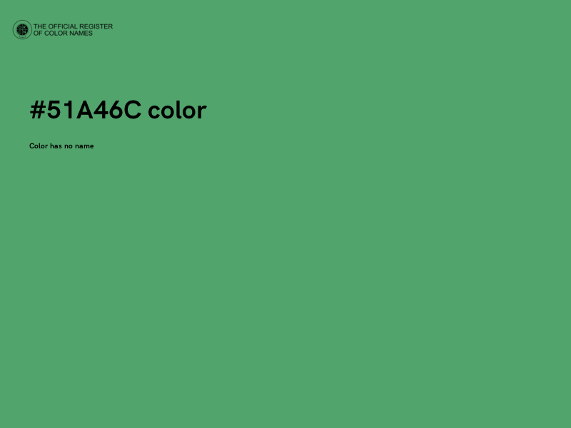 #51A46C color image