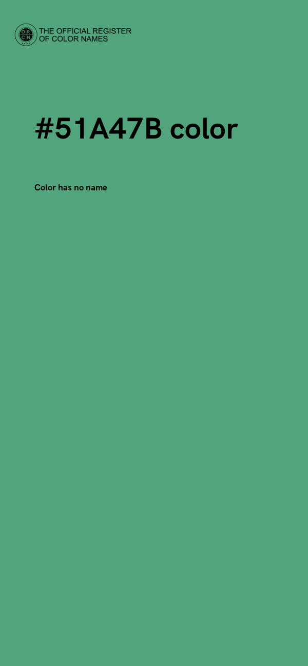 #51A47B color image