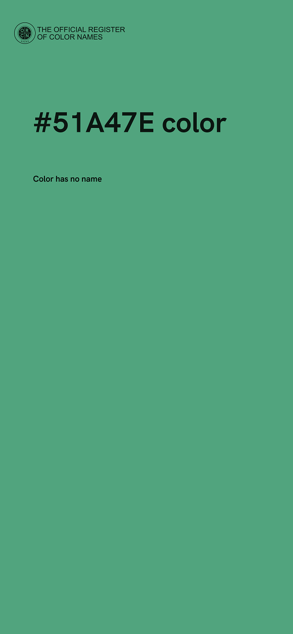 #51A47E color image