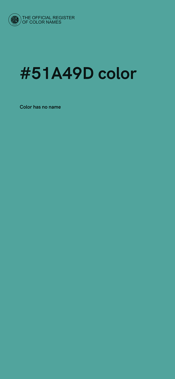 #51A49D color image