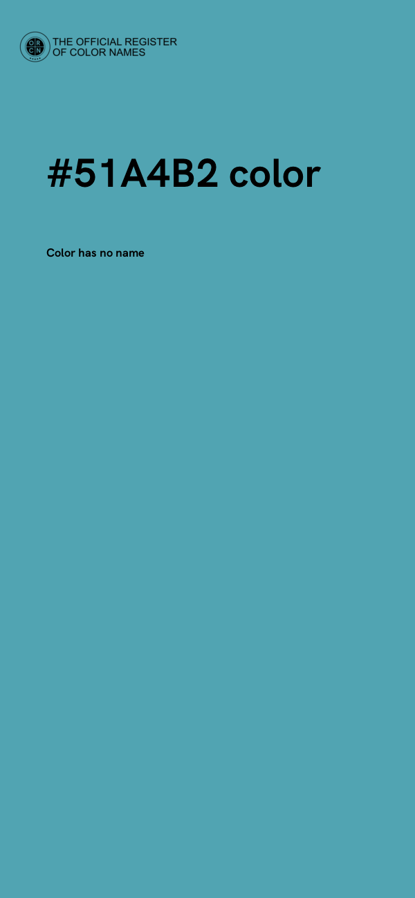 #51A4B2 color image