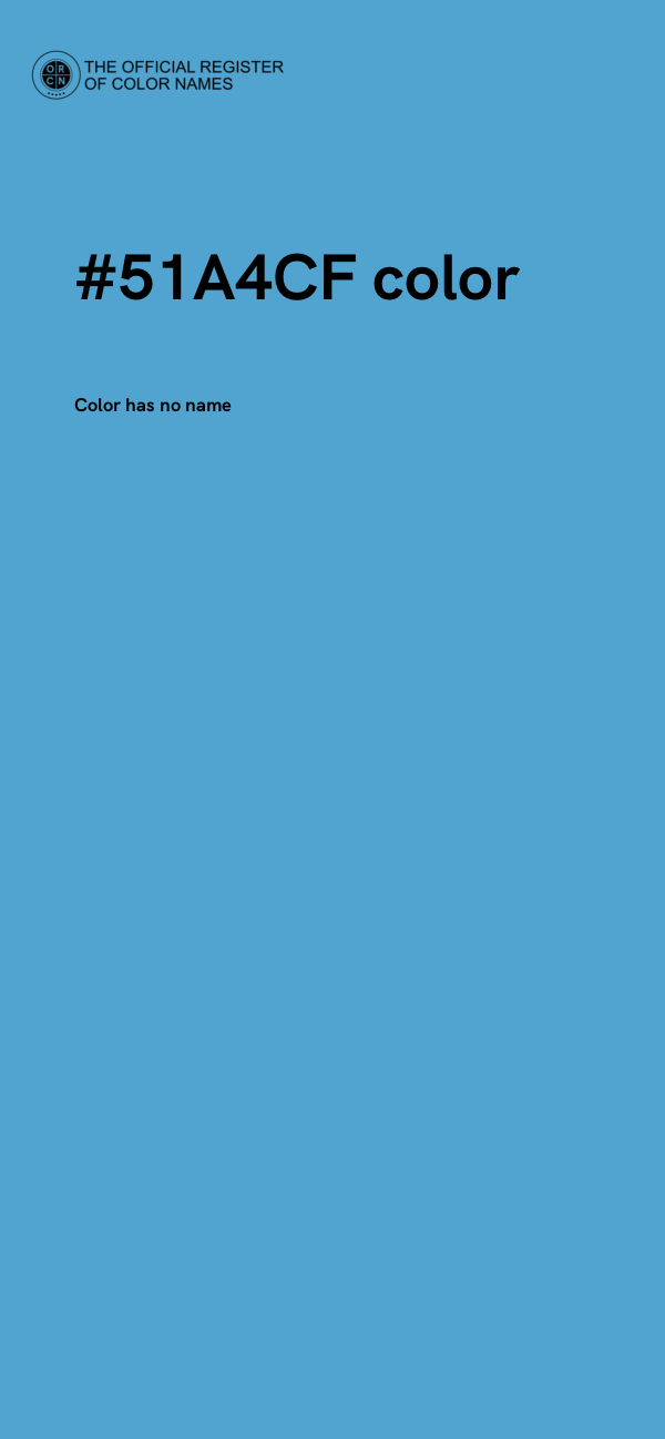 #51A4CF color image