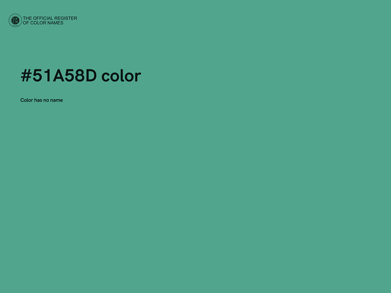 #51A58D color image