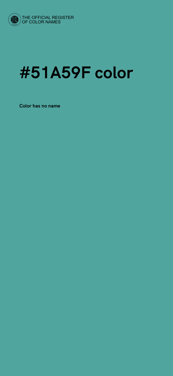 #51A59F color image