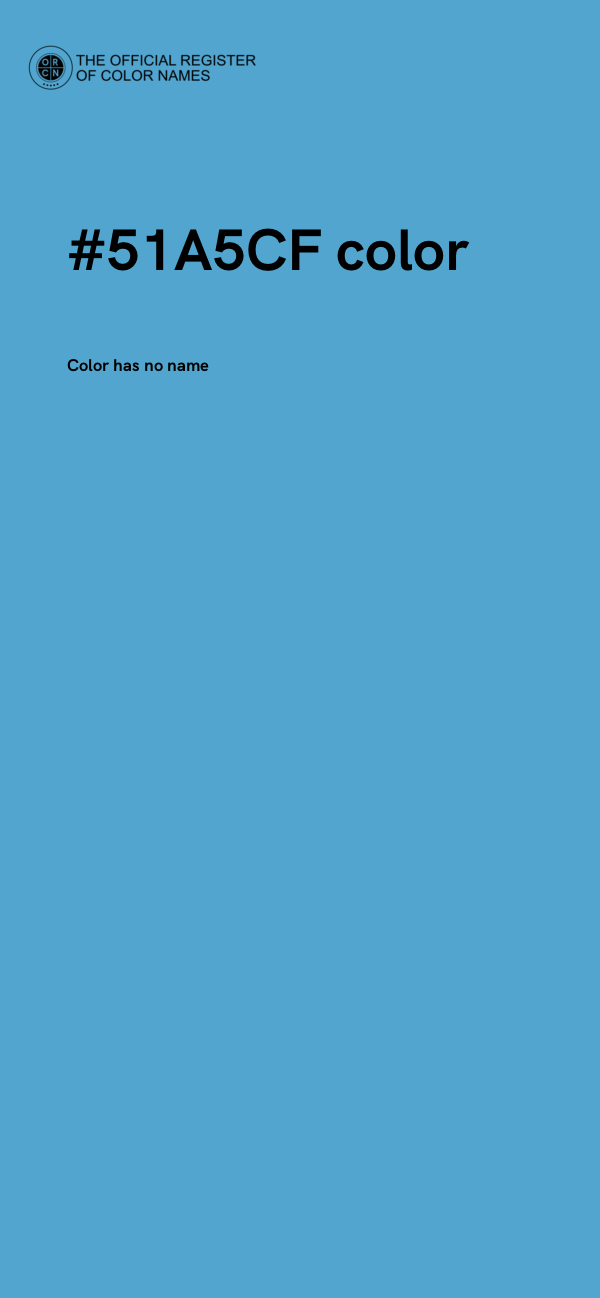 #51A5CF color image