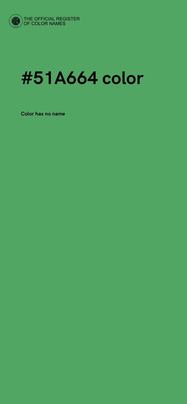 #51A664 color image