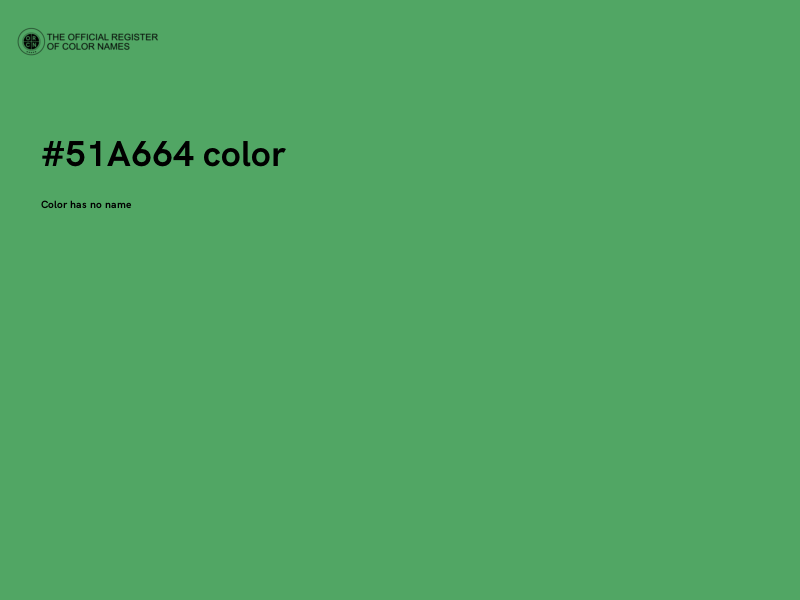 #51A664 color image