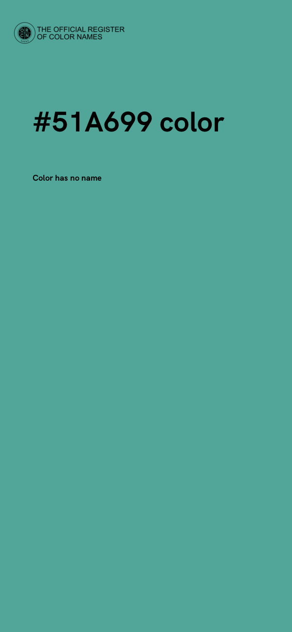 #51A699 color image