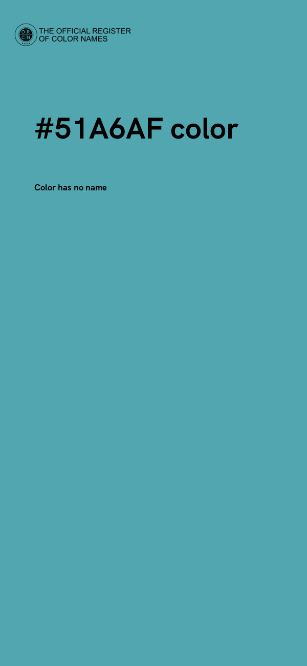 #51A6AF color image