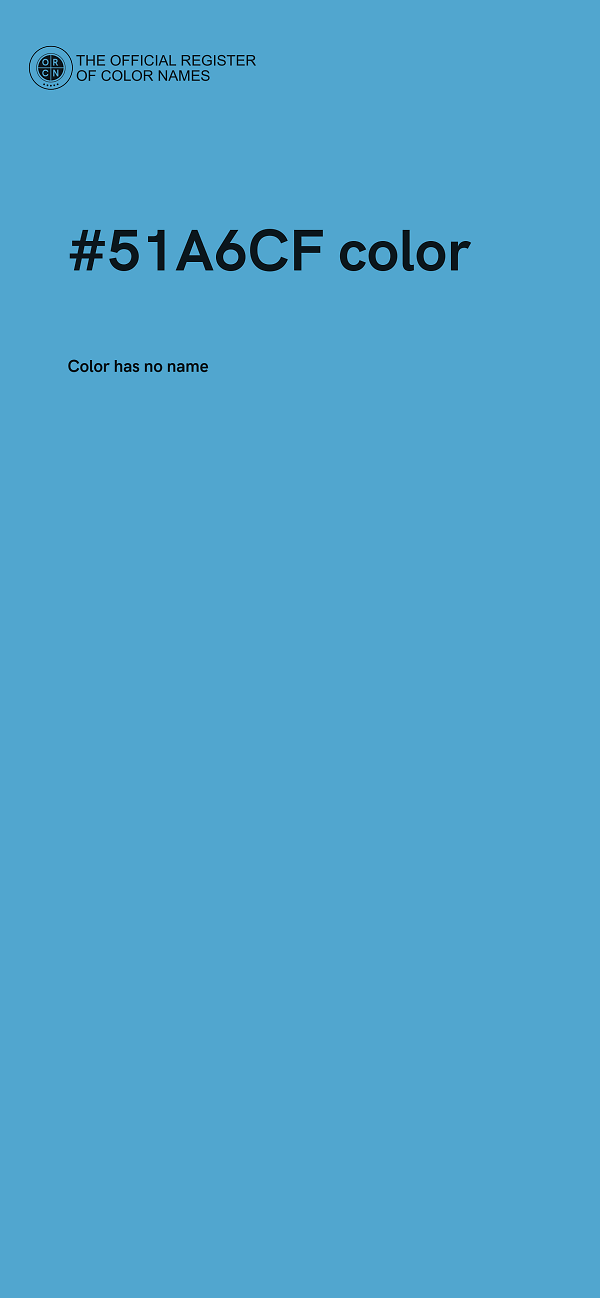 #51A6CF color image