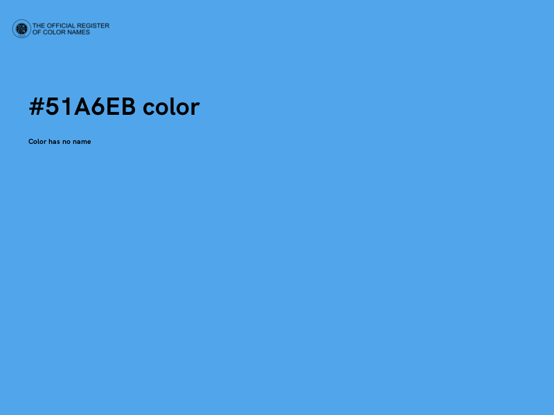 #51A6EB color image