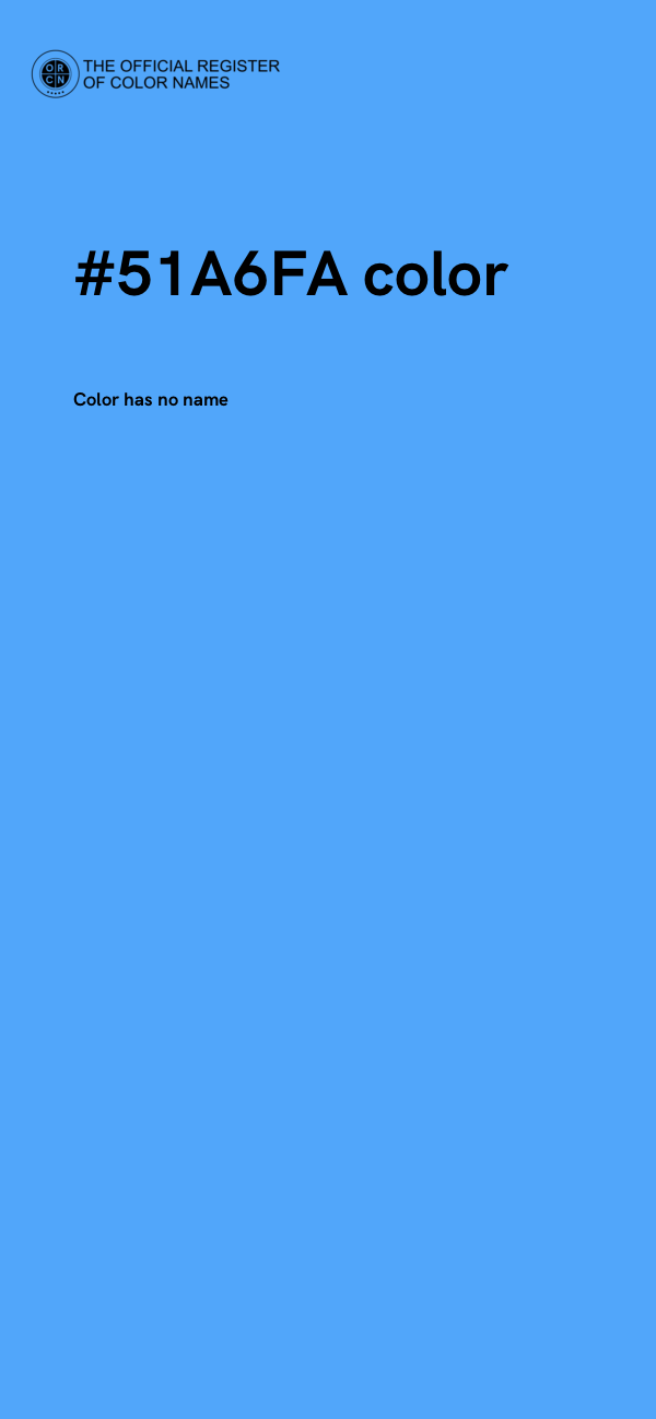 #51A6FA color image