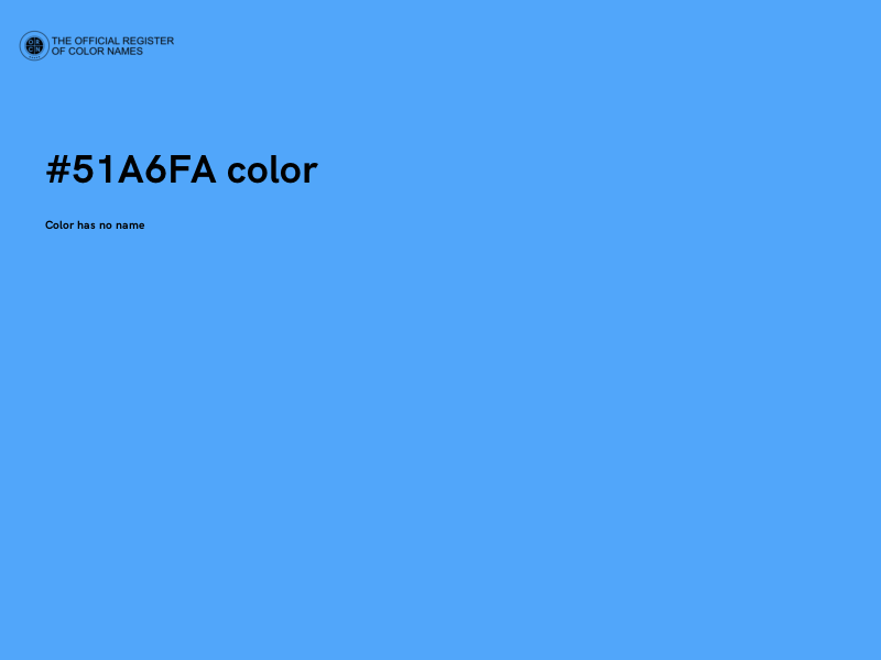 #51A6FA color image